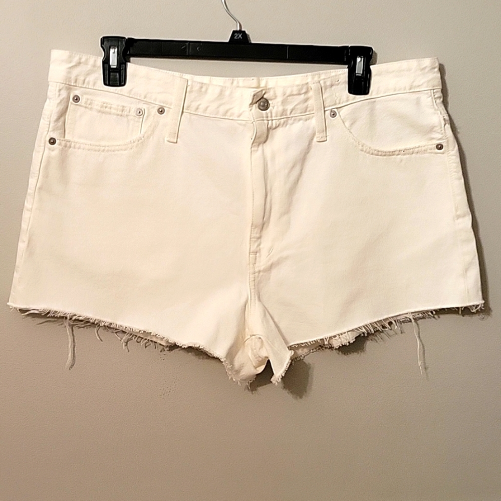 Madewell White Denim Shorts